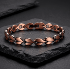 Ladies Leaf design Pure Copper Magnetic Bracelet - Karoo Earth