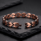 Ladies Leaf design Pure Copper Magnetic Bracelet - Karoo Earth