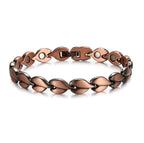 Ladies Leaf design Pure Copper Magnetic Bracelet - Karoo Earth