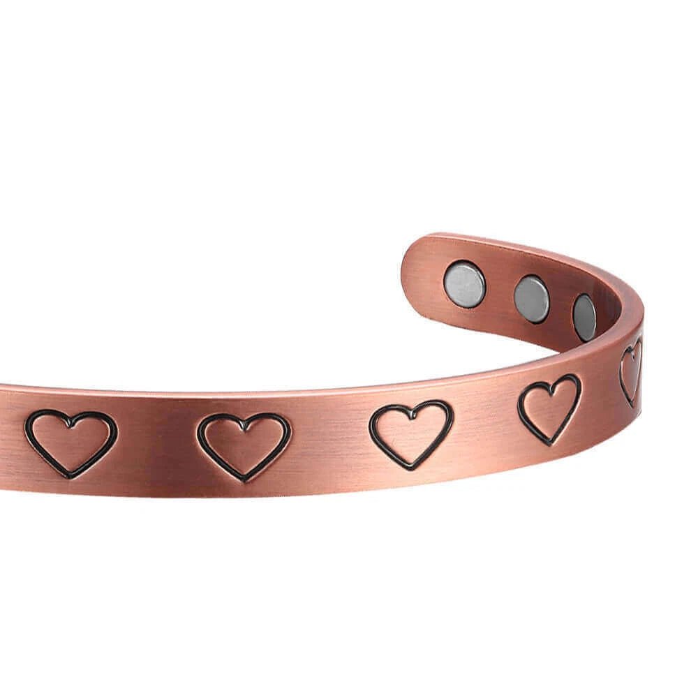 Ladies Love Hearts Pure Copper Bracelet - Karoo Earth
