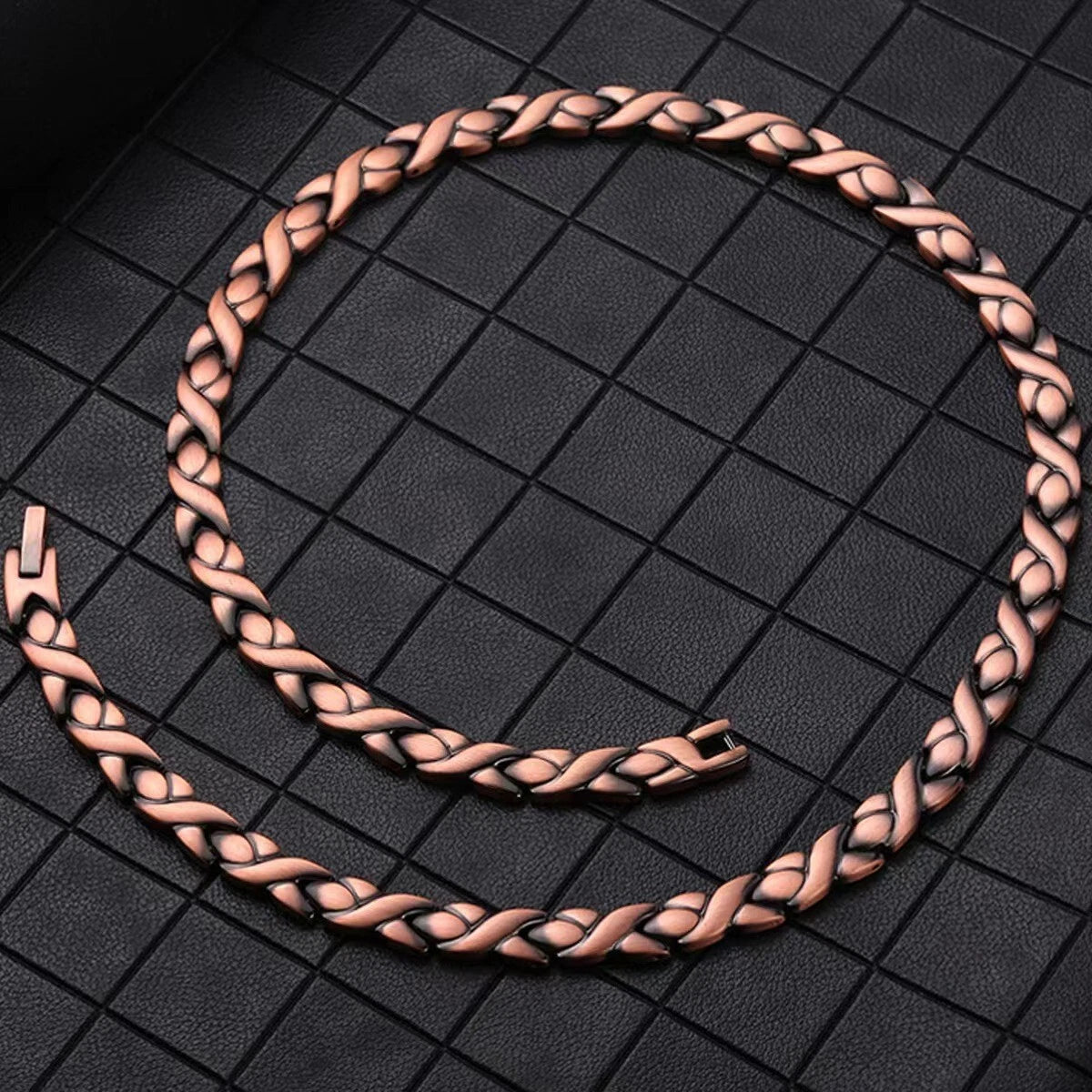 Ladies Powerful Copper Link Magnetic Necklace - Karoo Earth