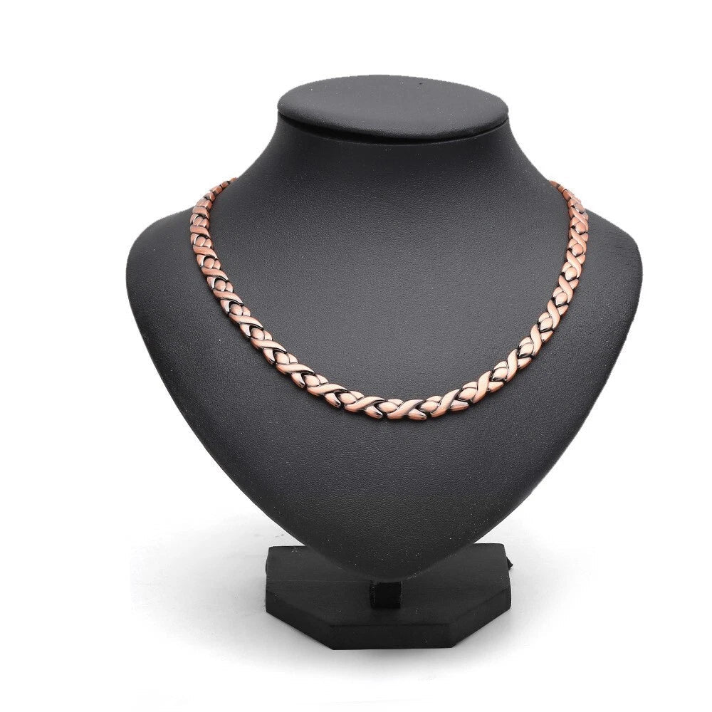 Ladies Powerful Copper Link Magnetic Necklace - Karoo Earth