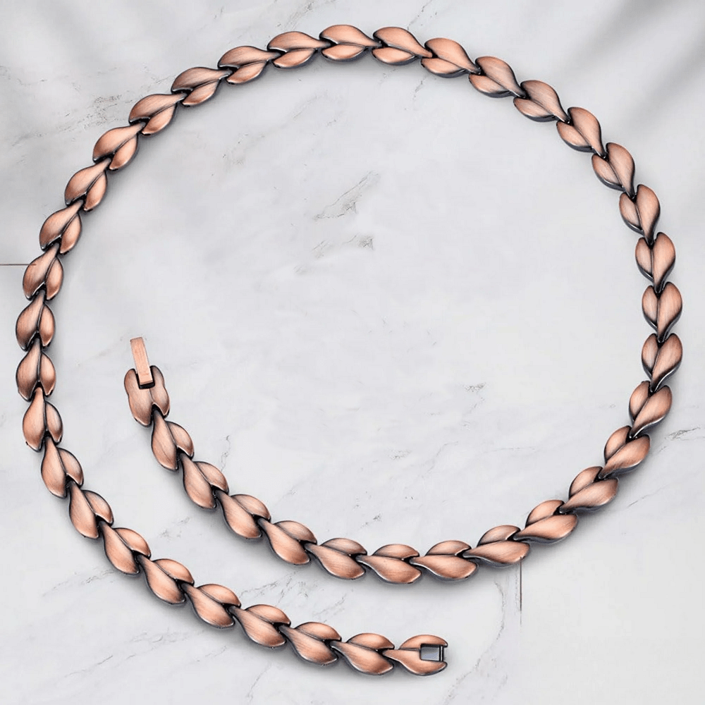 Ladies Powerful Copper Link Magnetic Necklace - Karoo Earth