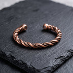 Ladies Rustic Twisted Pure Copper Magnetic Bracelet - Karoo Earth