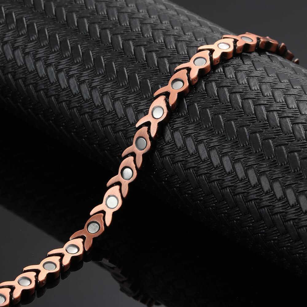 Ladies Swirl-link Pure Copper Magnetic Bracelet - Karoo Earth
