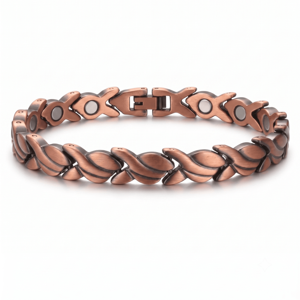 Ladies Swirl-link Pure Copper Magnetic Bracelet - Karoo Earth