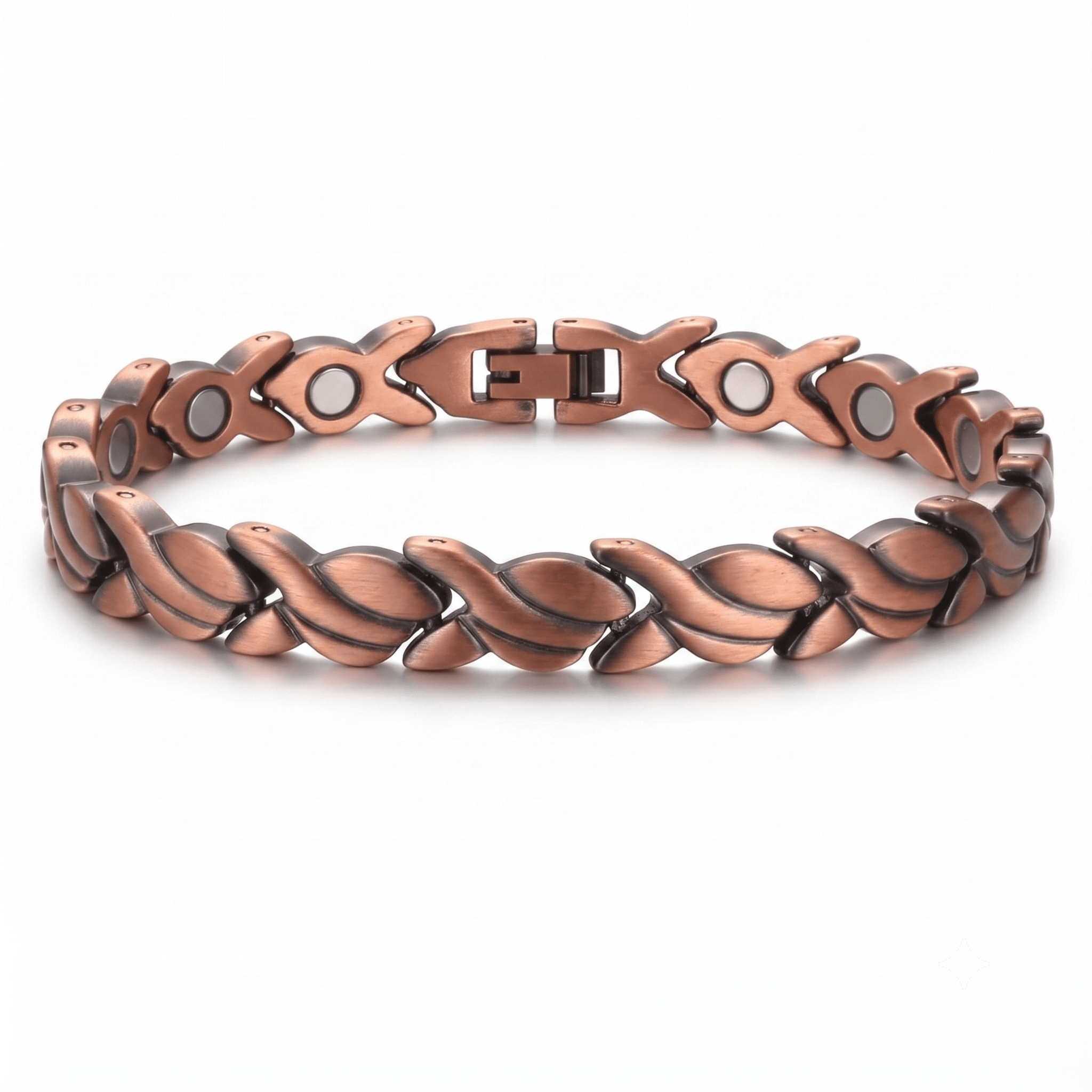 Ladies Swirl-link Pure Copper Magnetic Bracelet - Karoo Earth