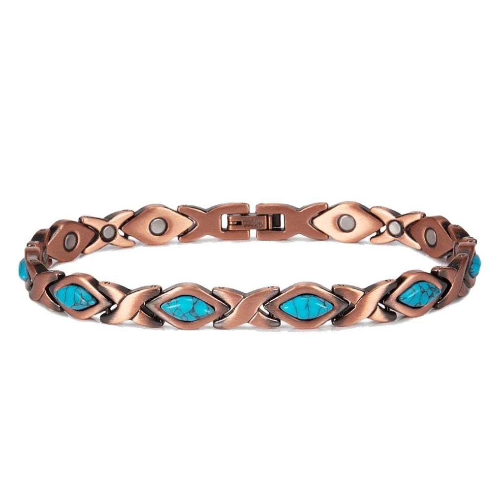 Ladies Turquoise Copper Magnetic Bracelet - Karoo Earth