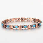 Ladies Turquoise Heart Copper Magnetic Bracelet - Karoo Earth