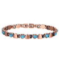 Ladies Turquoise Heart Copper Magnetic Bracelet - Karoo Earth