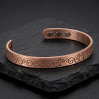 Ladies Vine engraved Pure Copper Bracelet - Karoo Earth