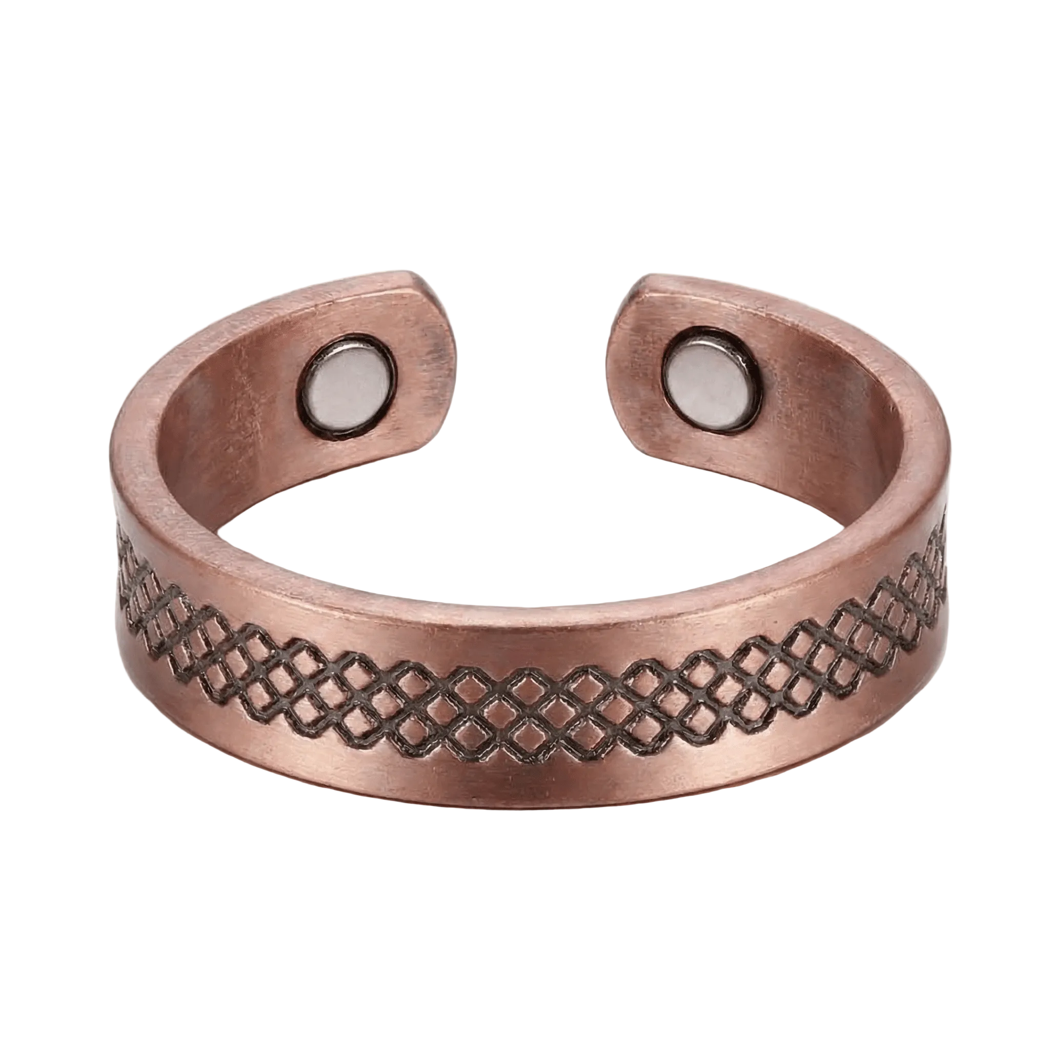 Lattice Copper Magnetic Ring - Karoo Earth