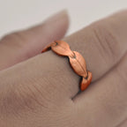 Leaf Copper Magnetic Ring - Karoo Earth
