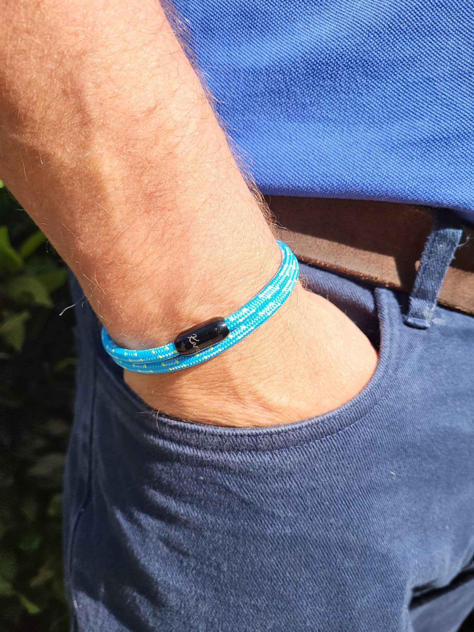 Light Blue Ensign Paracord Rope Bracelet - Karoo Earth
