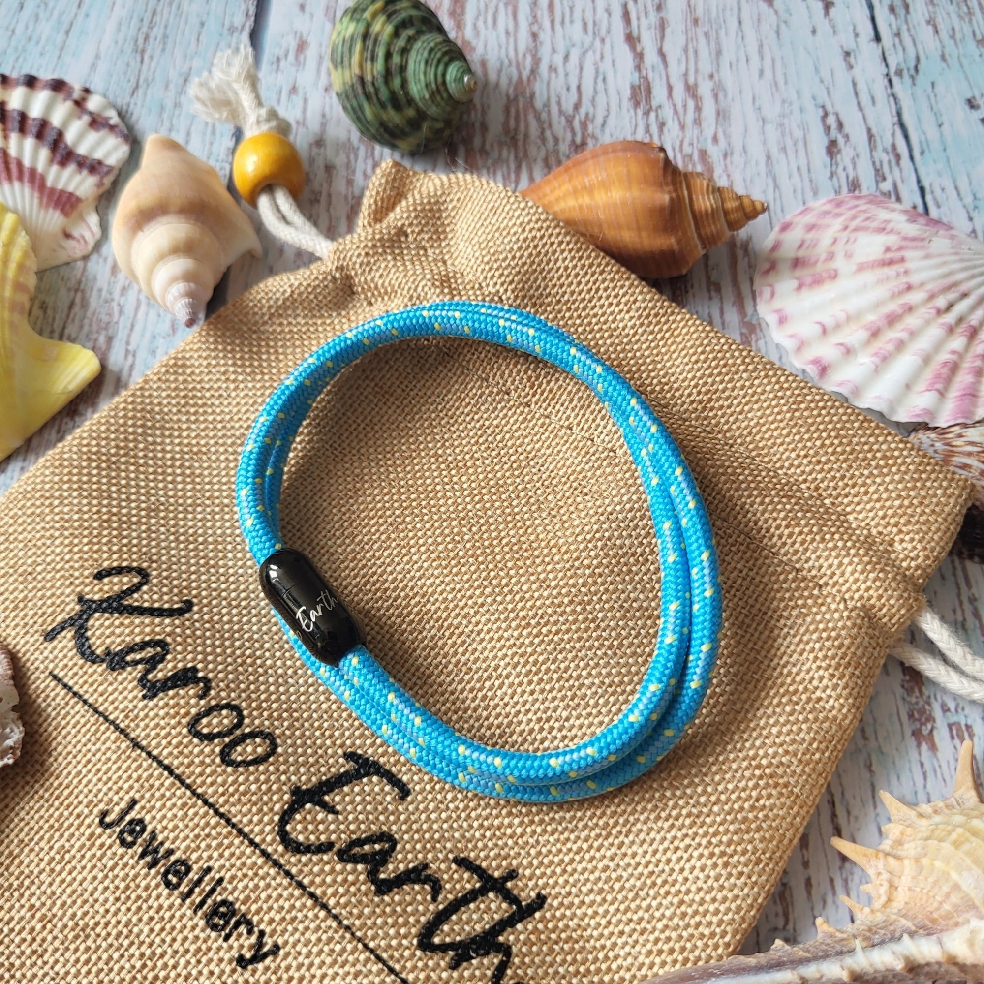 Light Blue Ensign Paracord Rope Bracelet - Karoo Earth