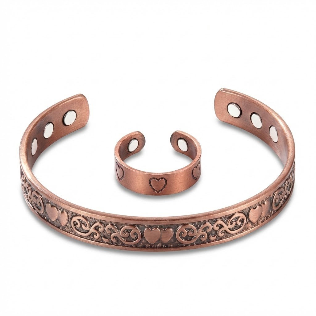 Love Heart Copper Magnetic Bundle - Karoo Earth