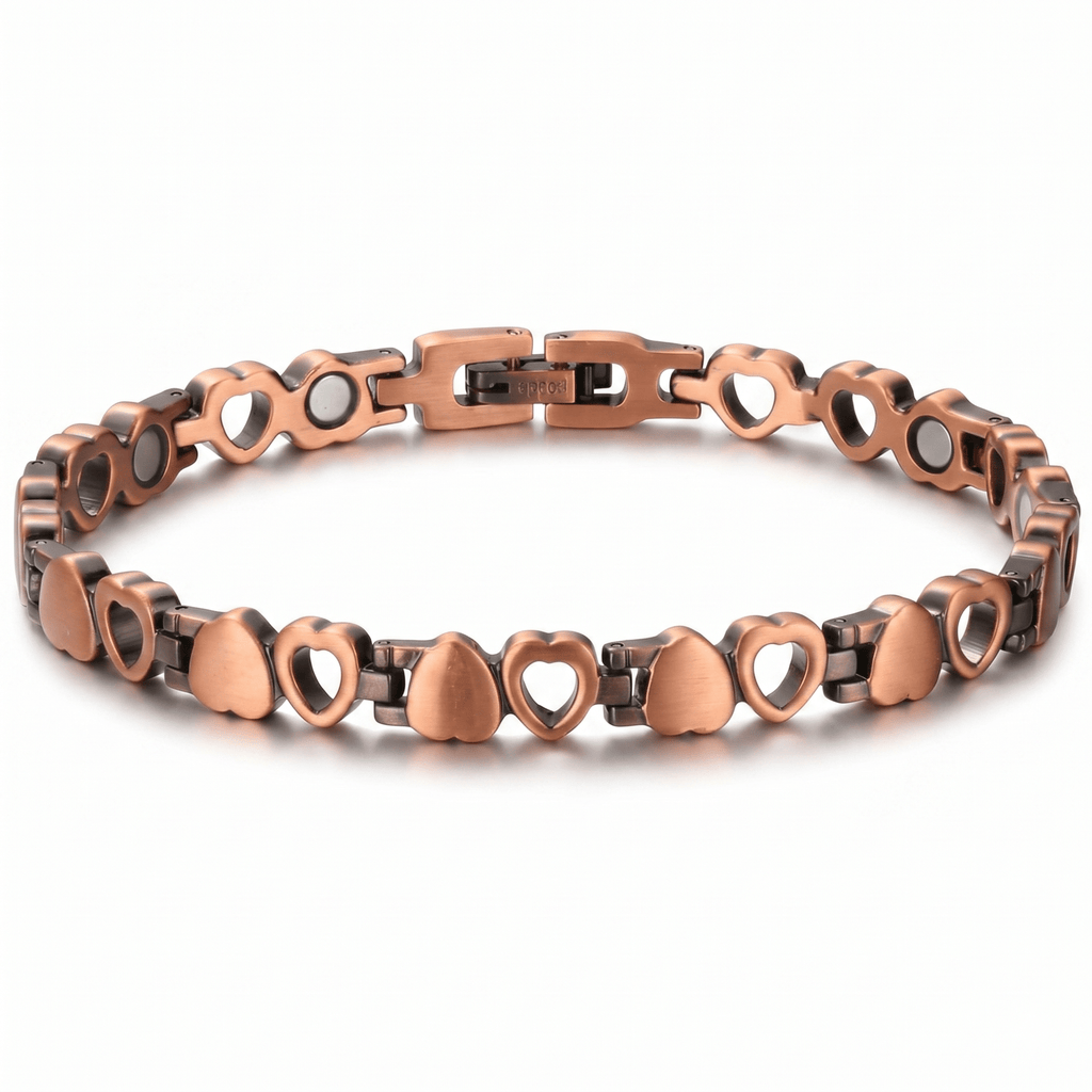 Love Heart Narrow Link Pure Copper Bracelet - Karoo Earth