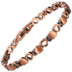 Love Heart Narrow Link Pure Copper Bracelet - Karoo Earth