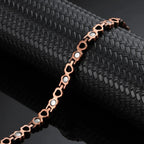 Love Heart Narrow Link Pure Copper Bracelet - Karoo Earth