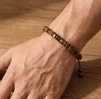 Men's Adjustable Tiger Eye Bracelet, Natural Stone Protection Bracelet - Karoo Earth