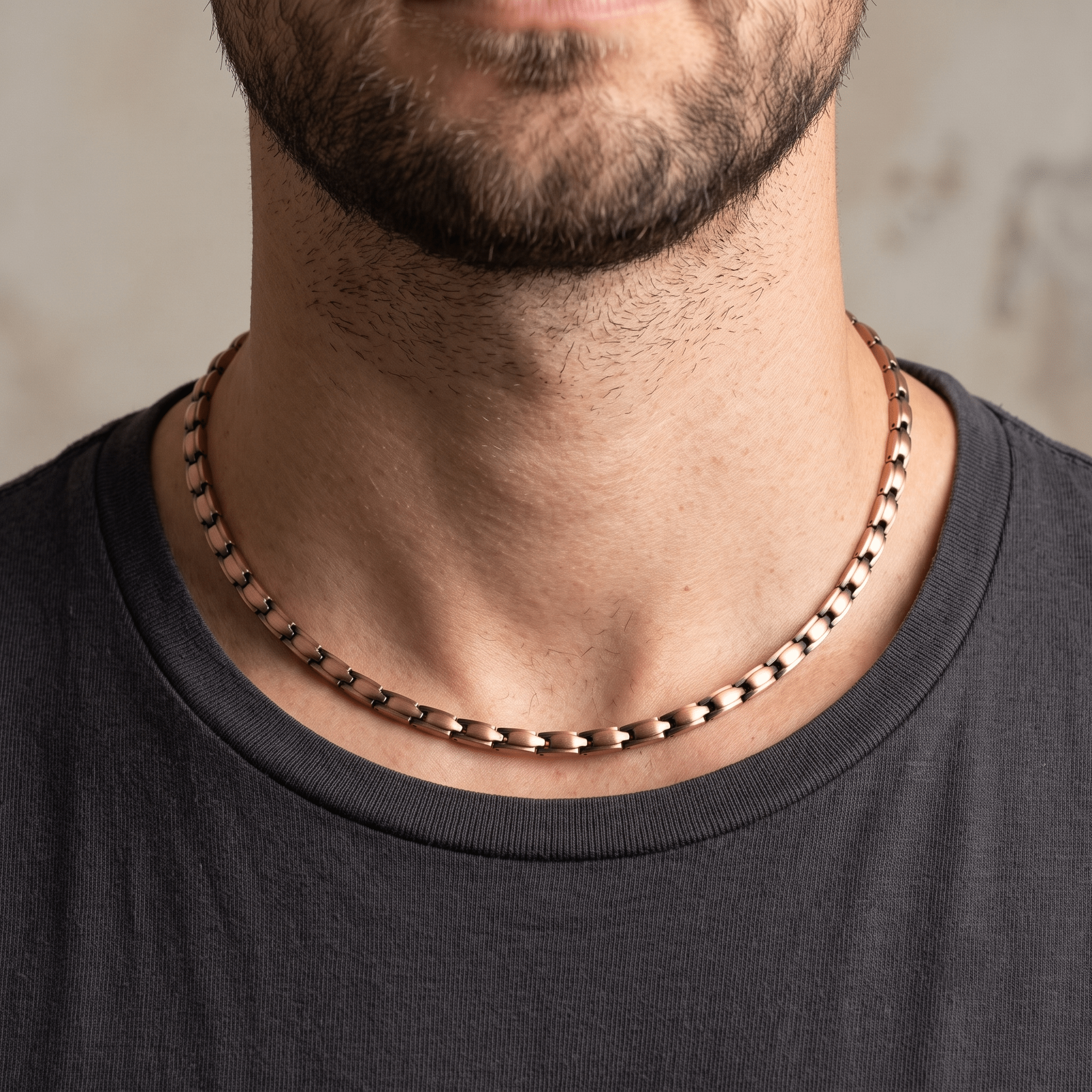 Men's Powerful Copper Link Bio-Magnetic Necklace - Karoo Earth