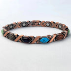 Mixed Stone Copper Magnetic Bracelet - Karoo Earth