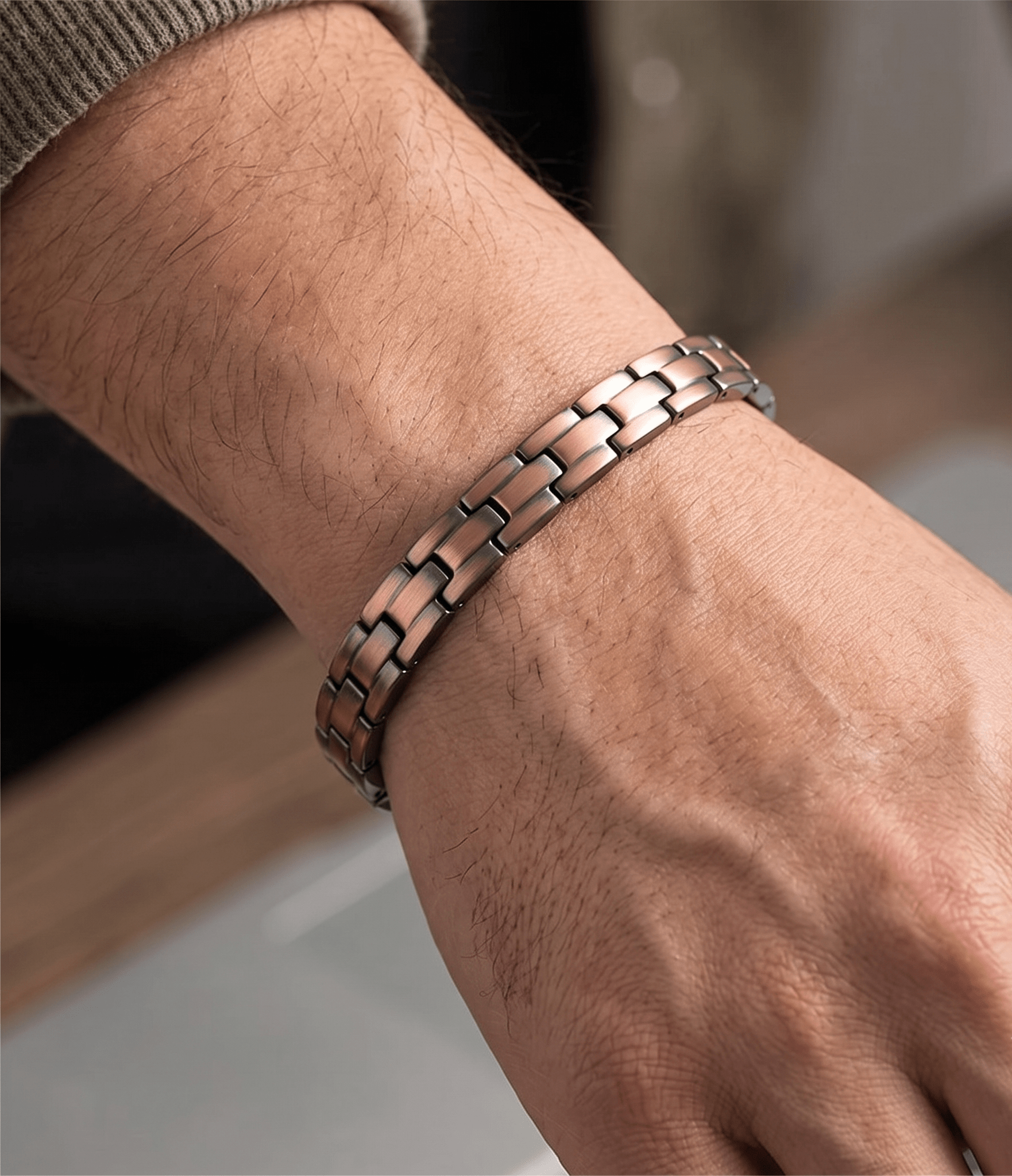 Narrow Link Pure Copper Bracelet - Karoo Earth