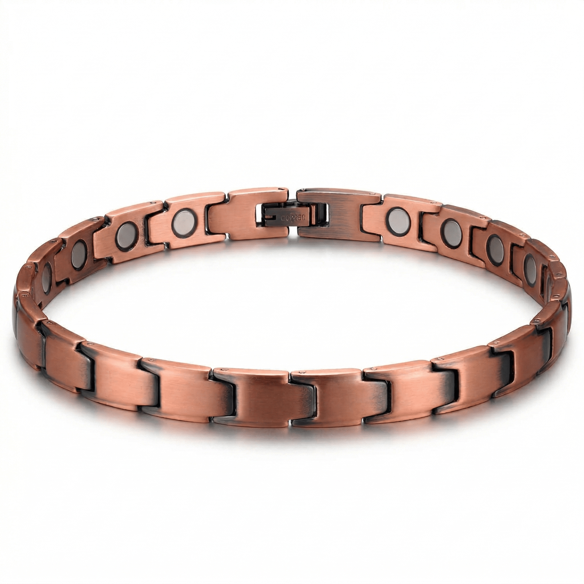 Narrow Link Pure Copper Bracelet - Karoo Earth