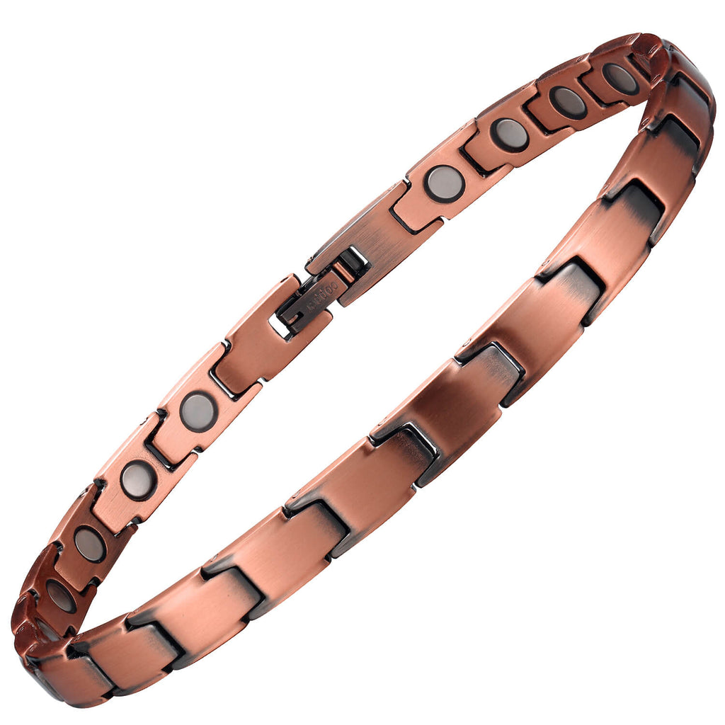 Narrow Link Pure Copper Bracelet - Karoo Earth