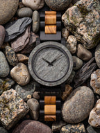 Natural Rock & Ebony Wood Karoo Earth Watch - Karoo Earth