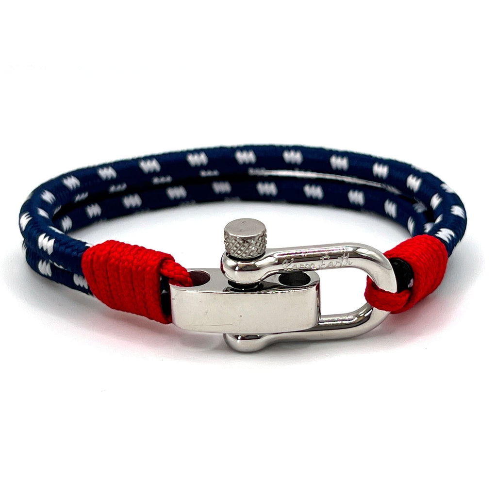Navy Blue Double Rope Shackle Bracelet - Karoo Earth
