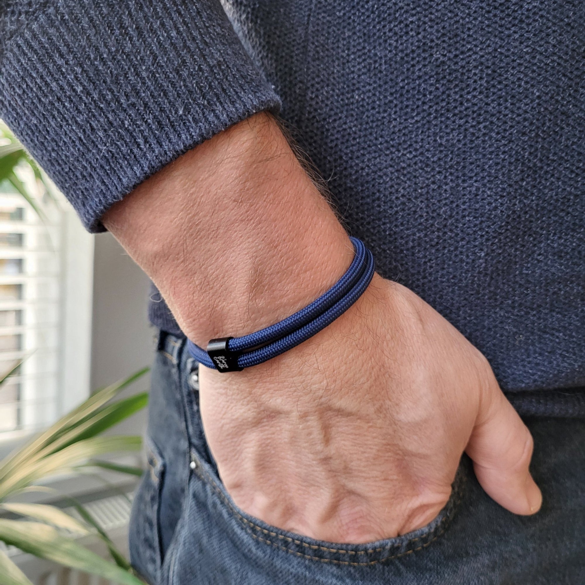 Navy Blue Karoo Earth Rope Adjustable Paracord Bracelet - Karoo Earth