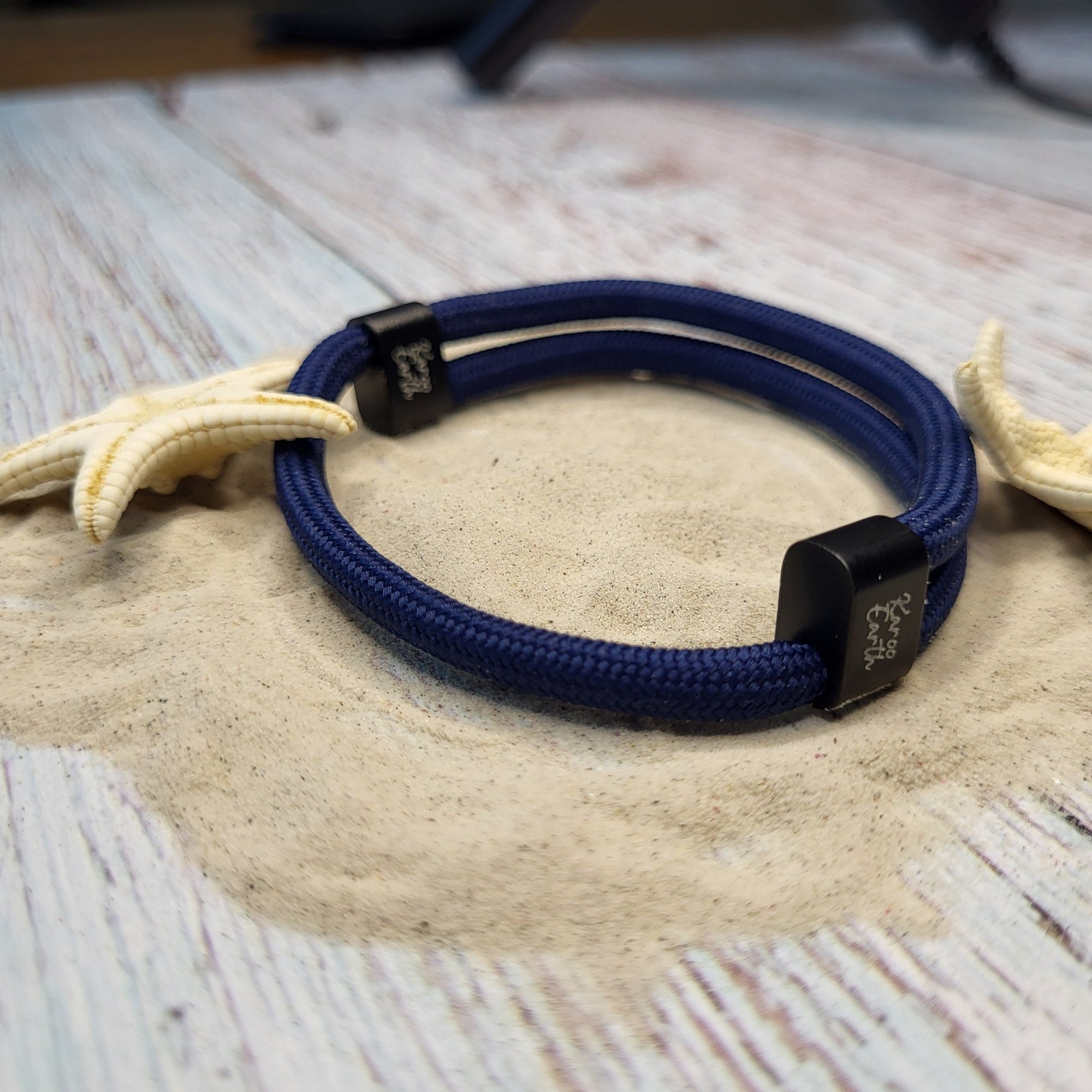 Navy Blue Karoo Earth Rope Adjustable Paracord Bracelet - Karoo Earth