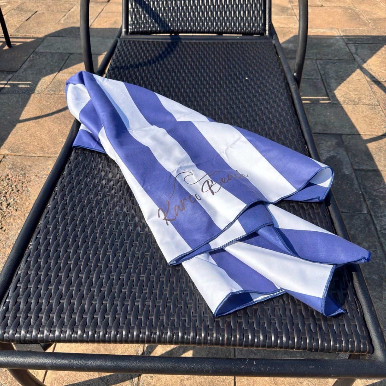 Navy Blue Microfibre Beach Towel - Karoo Earth