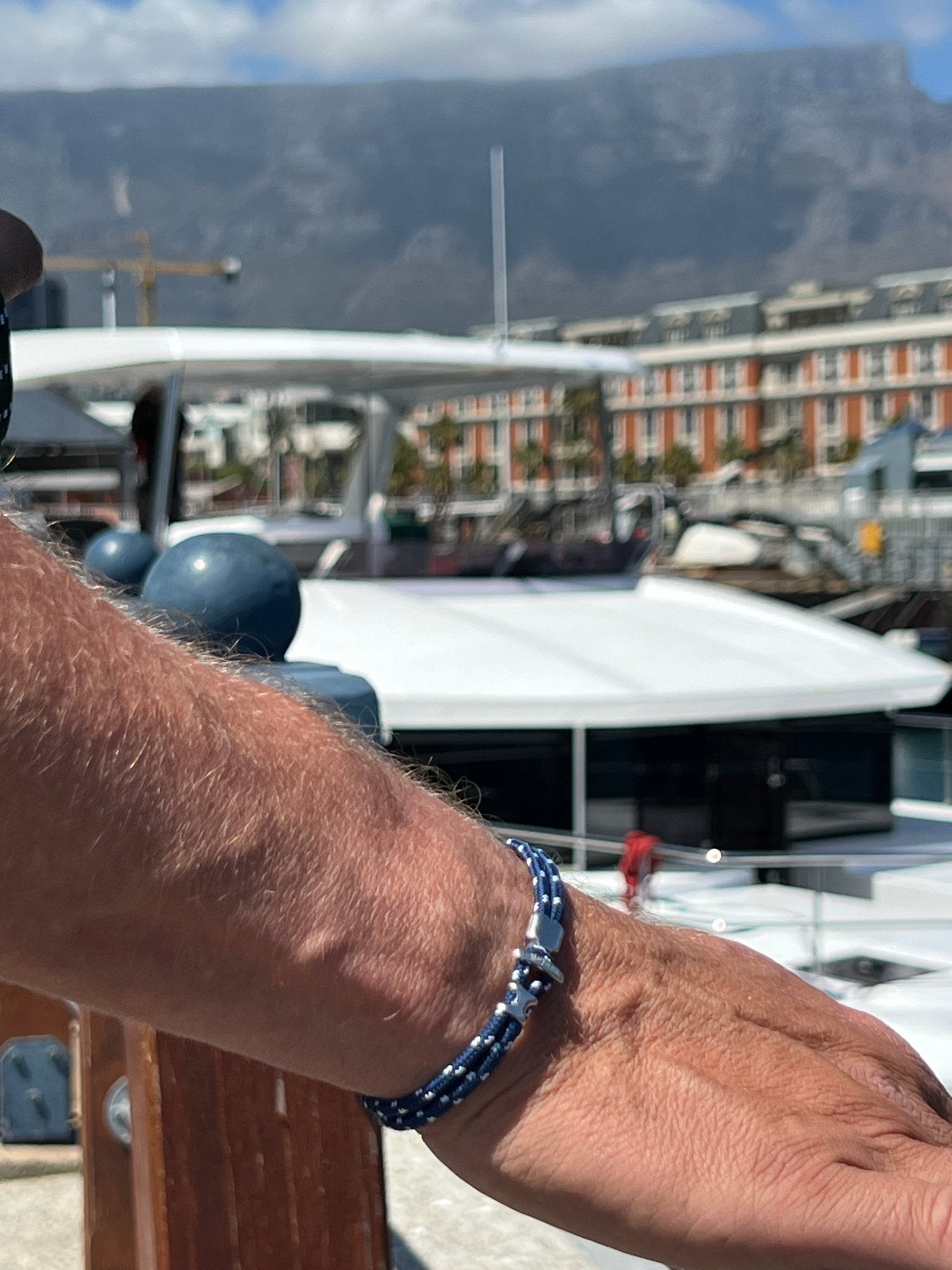 Navy Blue Minimalist Rope Bracelet with Stainless Steel Hook Clasp - Karoo Earth