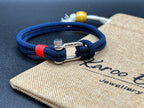 Navy Blue Steel Shackle Bracelet - Karoo Earth
