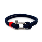 Navy Blue Steel Shackle Bracelet - Karoo Earth