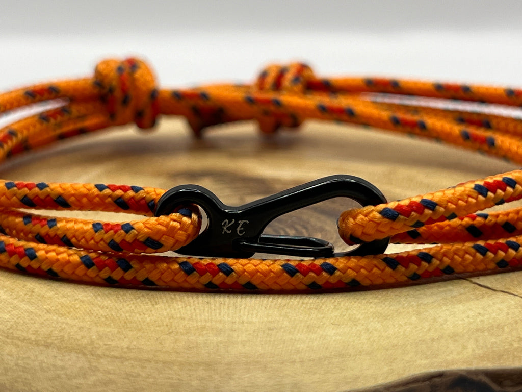 Neon Orange Carabiner Bracelet - Karoo Earth
