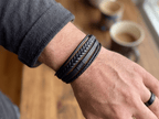 Premium Braided Multilayer Men's Leather Bracelet - Karoo Earth