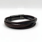 Premium Brown Braided Multilayer Leather Bracelet - Karoo Earth