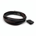 Premium Brown Braided Multilayer Leather Bracelet - Karoo Earth