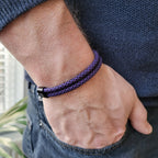Purple & Black Karoo Earth Rope Adjustable Paracord Bracelet - Karoo Earth