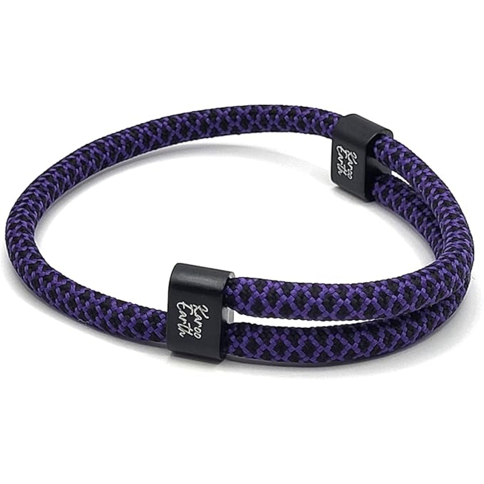 Purple & Black Karoo Earth Rope Adjustable Paracord Bracelet - Karoo Earth