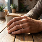 Pyramid Lines Copper Magnetic Ring - Karoo Earth