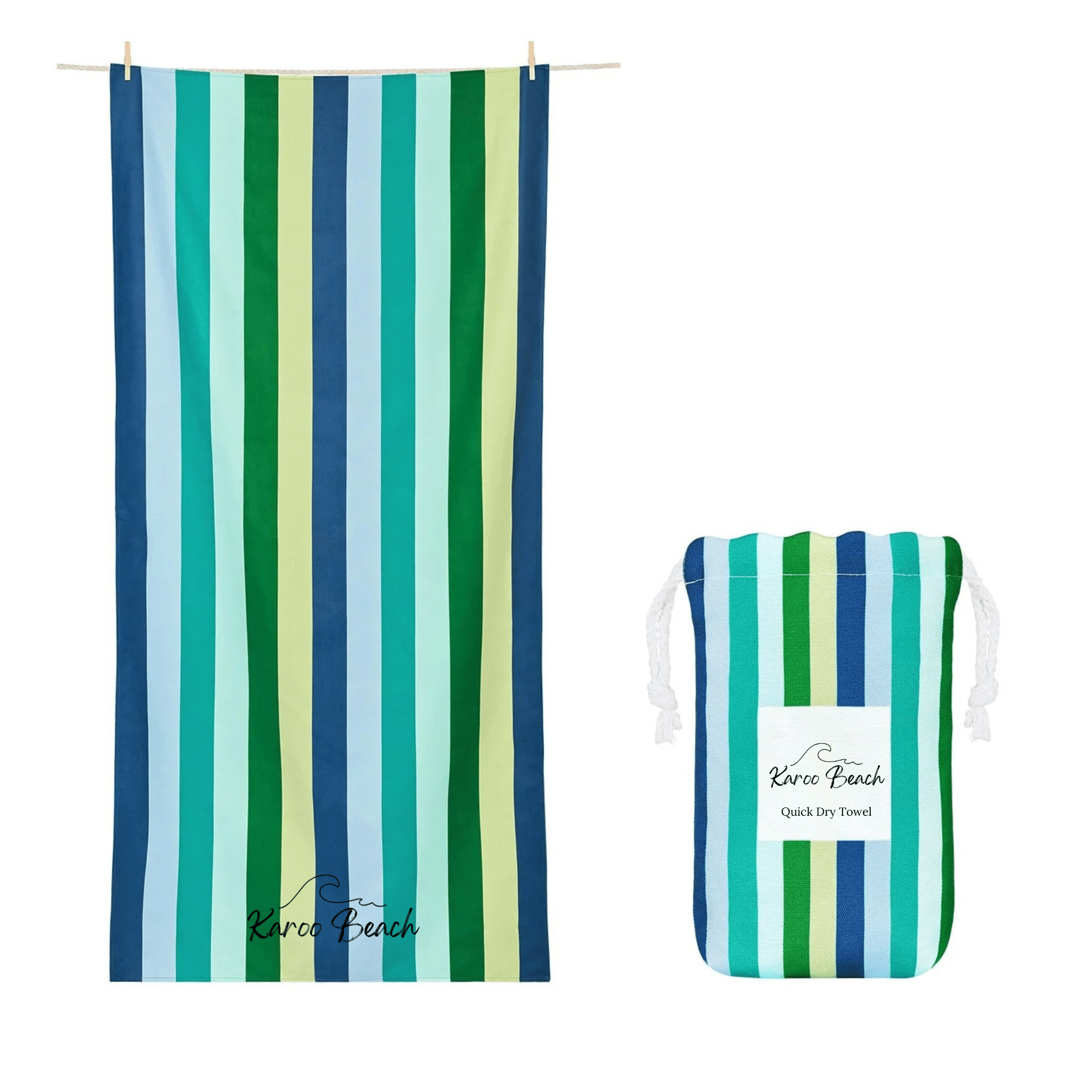 Quick Dry Microfibre Beach Towel - Antigua - Karoo Earth
