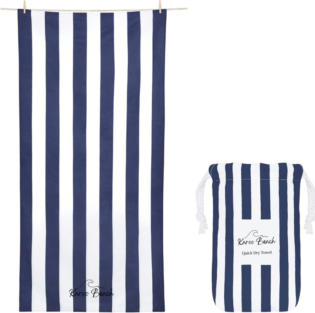 Quick Dry Microfibre Beach Towel - Cape Blue - Karoo Earth