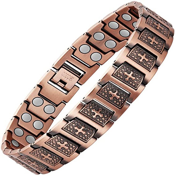 Retro Cross Link Pure Copper Bracelet - Karoo Earth