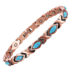 Ladies Turquoise Copper Magnetic Bracelet