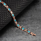 Ladies Turquoise Copper Magnetic Bracelet