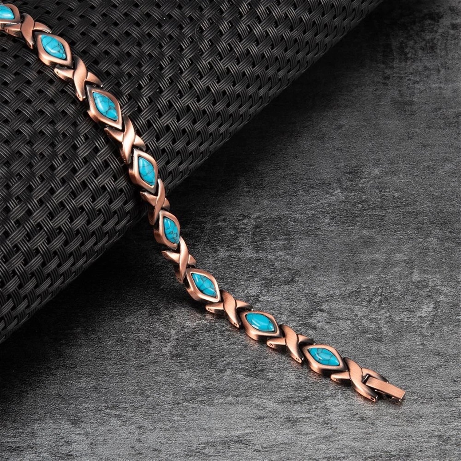 Ladies Turquoise Copper Magnetic Bracelet